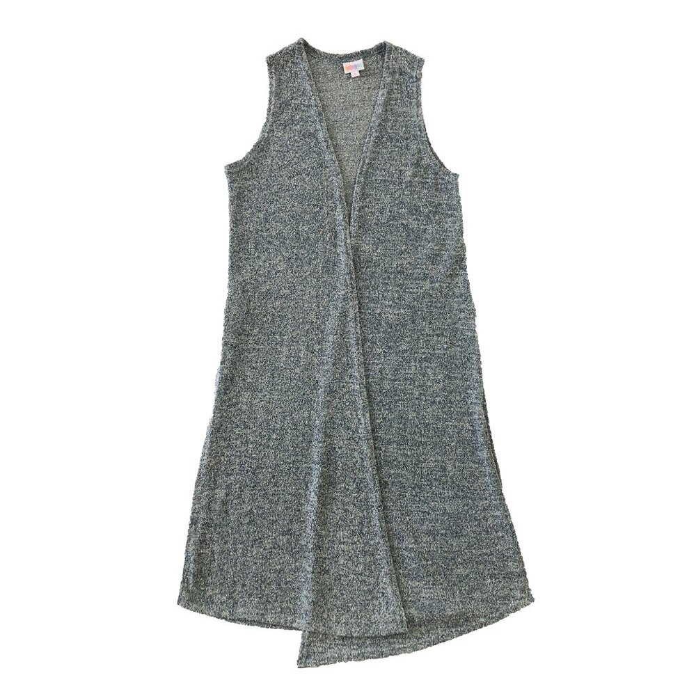 LulaRoe Womens S Navy Blue White Joy Duster Vest